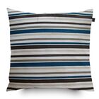 Almofada Decorativa Verona Listras 40x40cm Azul - Somente Capa