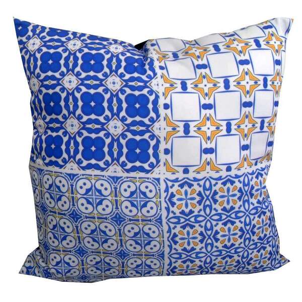 Almofada Digital Azulejo 42x42 Colorido Alm-ap-09 Uniart