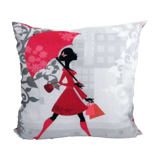 Almofada Digital Moça 42x42 Colorido Alm-dv-09 Uniart