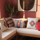 Almofada Retangular Dupla Face Kilim Algodão Bege 30x50cm Jacquard Tecidos