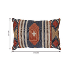 Almofada Retangular Dupla Face Kilim Algodão Bege 30x50cm Jacquard Tecidos