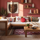 Almofada Quadrada Dupla Face Kilim Algodão Bege 43x43cm Jacquard Tecidos