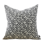 Almofada Em Jacquard Geomérico Azul & Branco Off Quadrada Tip