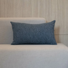 Almofada Em Linho Tramado Azul Marinho & Cinza Retangular Tip