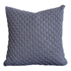 Almofada Em Tricot Cinza Entrelace Tipo:somente Capa