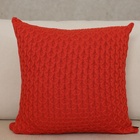 Almofada Em Tricot Coral Entrelace Quadrada Tipo:somente Capa