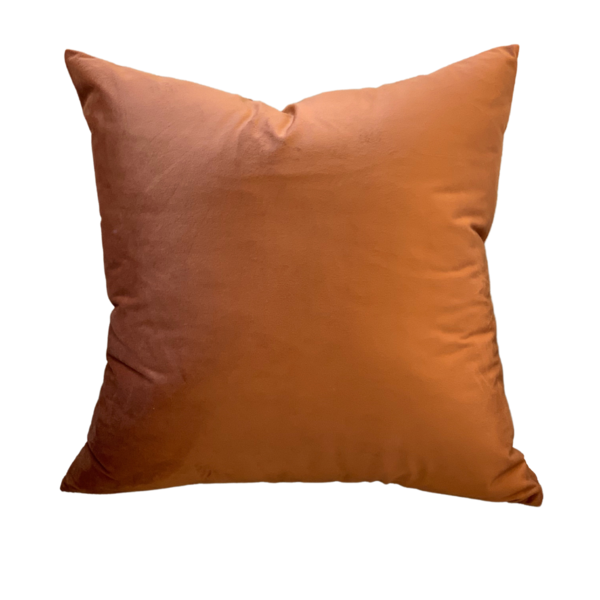 Almofada Em Veludo Cobre Quadrada Tipo:completa