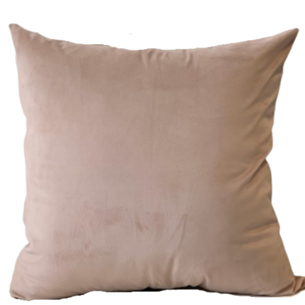 Almofada Em Veludo Rosé Quadrada Tipo:completa