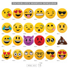 Almofada Emoji - Pelúcia Bordado 28cm X 28 Cm Desenho Do Teci