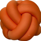 Almofada Escandinava Nó Laranja Neon