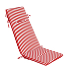 Almofada Espreguiçadeira Poliéster Stripes Vermelha 190x55cm