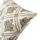 Almofada Estampada Damask 40x40cm Cinza - Capa Com Enchimento