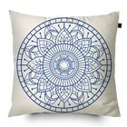 Almofada Estampada Mandala 40x40cm Durga Azul - Somente Capa