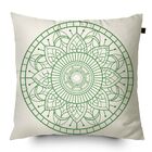 Almofada Estampada Mandala 40x40cm Durga Verde - Capa Com Enc