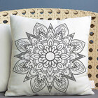 Almofada Estampada Mandala 40x40cm Indira Preto - Somente Capa