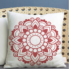 Almofada Estampada Mandala 40x40cm Obery Vermelho - Capa Com