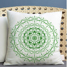 Almofada Estampada Mandala 40x40cm Provence Verde - Capa Com