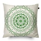 Almofada Estampada Mandala 40x40cm Provence Verde - Capa Com