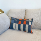 Almofada Retangular Estocolmo Jaccquard Azul 30x50cm