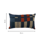 Almofada Retangular Estocolmo Jaccquard Azul 30x50cm