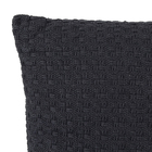 Almofada Eterna Maquinetada Preta 45x45cm Inspire