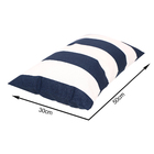 Almofada Externa para Encosto Hidrorrepelente Retangular 30x50cm Azul Listrada Navy Próxima Têxtil