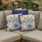 Almofada Externa Floral 45x45cm Azul Speciatta