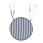 Almofada Externa para Assento Redondo Listrado Azul 40x40cm
