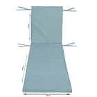 Almofada Externa para Espreguiçadeira Hidrorepelente Retangular 190x62cm Liso Azul Acquatec Naterial