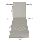 Almofada Externa para Espreguiçadeira Hidrorepelente Retangular 190x62cm Liso Offwhite Acquatec Naterial