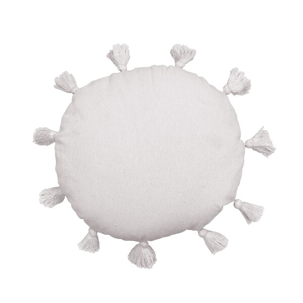 Almofada Quadrado Fiorella Algodão Cru 40X40cm Artesanal Teares