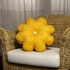 Almofada Flor Velveteen Amarela 43x43cm