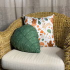 Almofada Folha Velveteen Verde 36x44cm