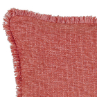 Almofada Franja Lã Goiaba 45x45cm