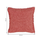 Almofada Franja Lã Goiaba 45x45cm