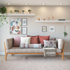 Almofada Franja Lã Goiaba 45x45cm