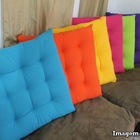 Almofada Futon Assento Decoração 50x50cm Flat Preto