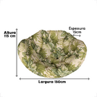 Almofada Futon Confortável P/ Balanço Ninho  - Palmares Bege