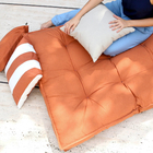 Almofada Futon Externa para Jardim Hidrorepelente Quadrado 120x120cm Liso Terracota Acquatec Naterial