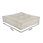 Almofada Futon Externa para Jardim Hidrorepelente Quadrado 45x45cm Liso Offwhite Acquatec Naterial