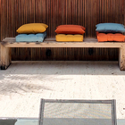 Almofada Futon Externa para Jardim Hidrorepelente Quadrado 45x45cm Liso Pecan Acquatec Naterial