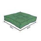 Almofada Futon Externa para Jardim Hidrorepelente Quadrado 45x45cm Liso Verde Acquatec Naterial