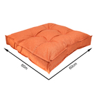 Almofada Futon Externa para Jardim Hidrorepelente Quadrado 60x60cm Liso Terracota Acquatec Naterial