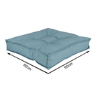 Almofada Futon Externa para Jardim Hidrorepelente Quadrado 60x60cm Liso Azul Acquatec Naterial