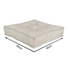 Almofada Futon Externa para Jardim Hidrorepelente Quadrado 60x60cm Liso Offwhite Acquatec Naterial
