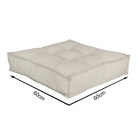Almofada Futon Externa para Jardim Hidrorepelente Quadrado 60x60cm Liso Offwhite Acquatec Naterial