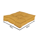 Almofada Futon Externa para Jardim Hidrorepelente Quadrado 60x60cm Liso Pecan Acquatec Naterial