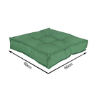 Almofada Futon Externa para Jardim Hidrorepelente Quadrado 60x60cm Liso Verde Acquatec Naterial
