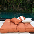 Almofada Futon Externa para Jardim Hidrorepelente Retangular 100x120cm Liso Terracota Acquatec Naterial