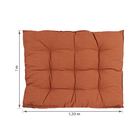 Almofada Futon Externa para Jardim Hidrorrepelente Retangular 120x100cm Laranja Acquablock Próxima Têxtil